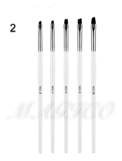 Set X5 Pinceles Angular Deco Uñas Esculpidas Gelificadas en internet