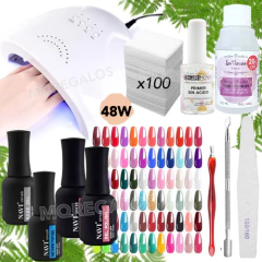 Kit Inicial Manicuria Navi Gel Esmalte Semi Cabina Led/ Uv