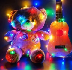Guirnalda Hilo Alambre Cobre Microled 30leds Pilas 3mts Deco - tienda online
