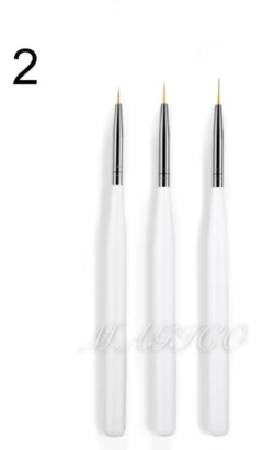 Set 3 Pinceles Liners Para Nail Art Deco Uñas - comprar online