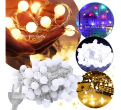 Luces Guirnalda Led 28 Bolitas 220v Enchufe Varios
