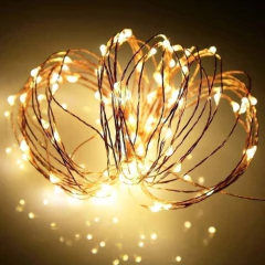 Guirnalda Hilo Alambre Cobre Microled 30leds Pilas 3mts Deco - comprar online