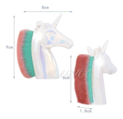 Brocha Cepillo Unicornio Quita Polvo Para Uñas Maquillaje - M&Q REGALOS