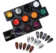 Kit X2 Gel Blanco Negro Paint Spider Navi Nail Art Uñas