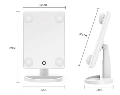 Espejo Luz Led Touch Screen Para Maquillaje Con Pie 4 Luces - M&Q REGALOS