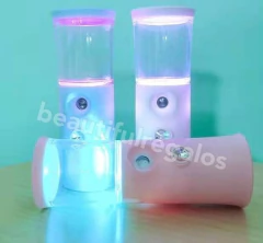 Nano Humidificador Facial Spray C/ Luz Portatil Usb Rostro - comprar online