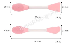 Pincel Espátula Cepillo Facial Doble Punta Silicona Limpieza - M&Q REGALOS
