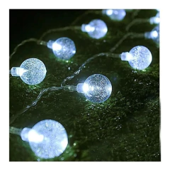 Luces Guirnalda Led 28 Bolitas Cristal 5 Mts Enchufe A 220v