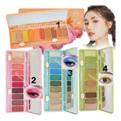 Paleta De 10 Sombras Mixtas Con Aplicador Espejo Make Up en internet