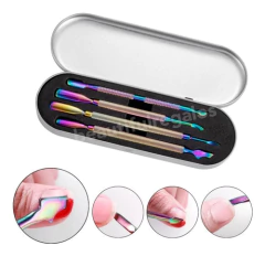 Imagen de Kit De Repujador Acero Tornasolado Uñas Esculpidas Cutículas