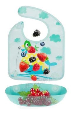 Babero Impermeable Con Recipiente Contenedor Para Bebes - tienda online