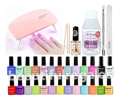 Kit Inicial Manicuria Gel Esmalte Semi Cabina Led/uv Oferta