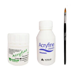 Acrilico Acryfine 30 Gs Polimeros + Monomero + Pincel Tina