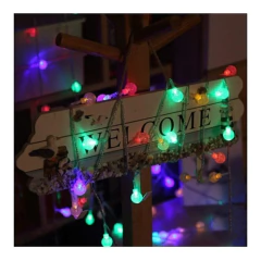 Luces Guirnalda Led Multicolor 28 Bolitas 5mts Enchufe A220v - tienda online
