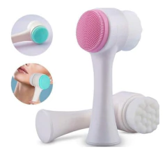 Cepillo Limpiador Facial Doble Cara De Silicona Manual - M&Q REGALOS