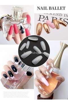 Tips Coffin Ballerina Cristal Natural 100 Unidades Uñas Escu - M&Q REGALOS