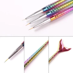 Set X3 Pinceles Linners Mango Sirena Nail Art Deco Uñas en internet