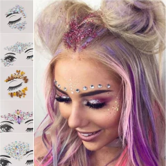 Strass Stickers Cristales Autoadhesivos Faciales Tatto - M&Q REGALOS