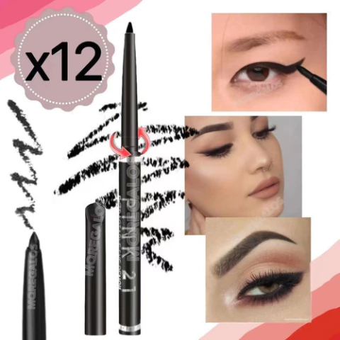 X12 Delineador De Ojos Retráctil Waterproof Larga Duración