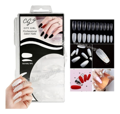 Tips Coffin Ballerina Cristal Natural 100 Unidades Uñas Escu - tienda online