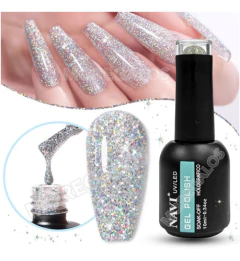 Esmalte Holográfico Glitter Navi 10ml Uñas Esculpidas Uv/led
