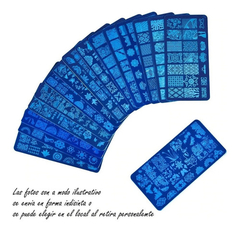 1 Placa De Metal Para Diseño De Stamping 6x12 Modelos Vario - M&Q REGALOS