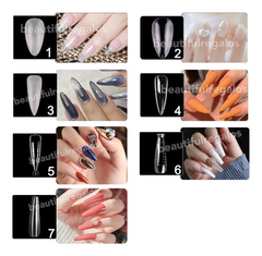 240 Tips Uñas Postizas Profesionales Transparentes Press On - comprar online