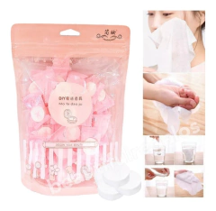 Mini Toalla Comprimida Descartable X50 Limpieza Facial