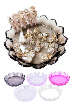 Plato Bandeja Porta Strass Cristales Porta Pinceles Uñas