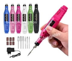 Set Torno Uñas Manicuria Pedicura Eléctrico+ Fresa Tungsteno en internet