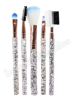 Set 5 Brochas De Maquillaje Pinceles Peine Cejas Rubor Ojos en internet