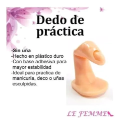 Dedo De Practica Con Uña Manicuria Uñas Esculpidas - comprar online
