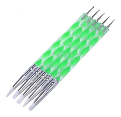 Set X5 Dotting Pincel De Silicona Mediano Modelado Esculpido