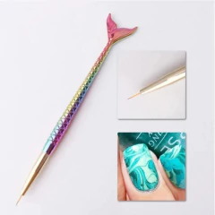 Set X3 Pinceles Linners Mango Sirena Nail Art Deco Uñas - M&Q REGALOS