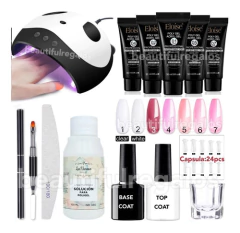 Kit Inicial Polygel Completo Uñas Cabina Manicuria Solucion - comprar online