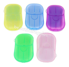 Jabón En Láminas Portátil Desinfección X20 Hojas Jabonera - M&Q REGALOS
