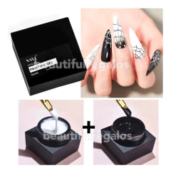 Kit X2 Gel Blanco Negro Paint Spider Navi Nail Art Uñas - comprar online