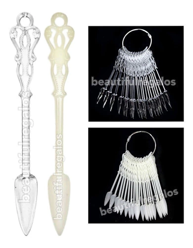 24 Muestrarios Uñas Stiletto Esmaltes Individuales Vintage