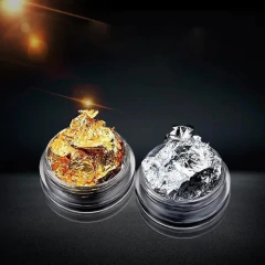 Imagen de Papel Metalizado X2 Para Decoración De Uñas Foil Oro Plata