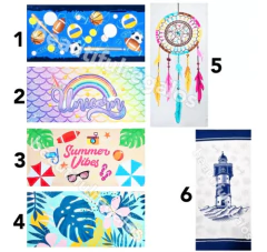 Toallon Playero Microfibra Secado Rapido Diseños 70 X 150cm - comprar online