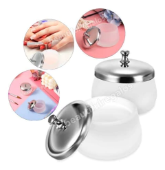 Vaso Dappen De Vidrio Con Tapa Uñas Esculpidas Acrilicas - comprar online