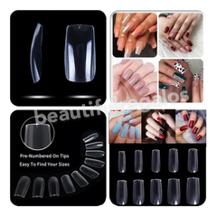 Imagen de Tips Cuadrado Sistema Gel Caja X 500pcs Ultra Fino