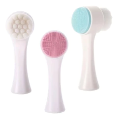Cepillo Limpiador Facial Doble Cara De Silicona Manual - tienda online