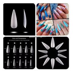 Tips Stiletto Uñas Postizas Paris Night 500u Ultra Fino - comprar online
