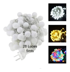 Luces Guirnalda Led 28 Bolitas 220v Enchufe Varios - comprar online