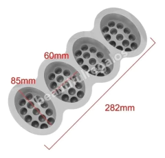 Molde De Silicona Para Jabon Velas Ovalados 4 Cavidades Arte en internet