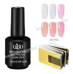 Kit Uñas Esculpidas Gelificadas Gel Polish + Moldes X20