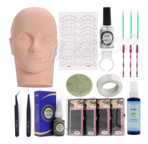 Kit Extensiones De Pestañas Inicial Completo Practica