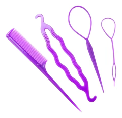 Imagen de Set 4 Piezas Para Peinados Trenzas Horquillas Peine