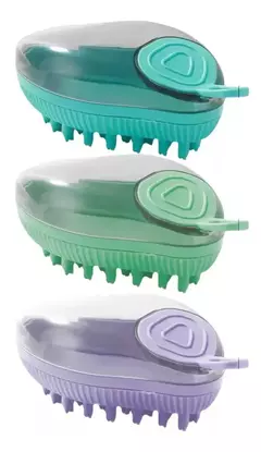Cepillo Bañador Para Mascota Rellenable Peine Masajeador